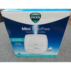 Vicks Mini Filter Free Variable Cool Mist Humidifier, 24 HRS, Small Rms VUL525